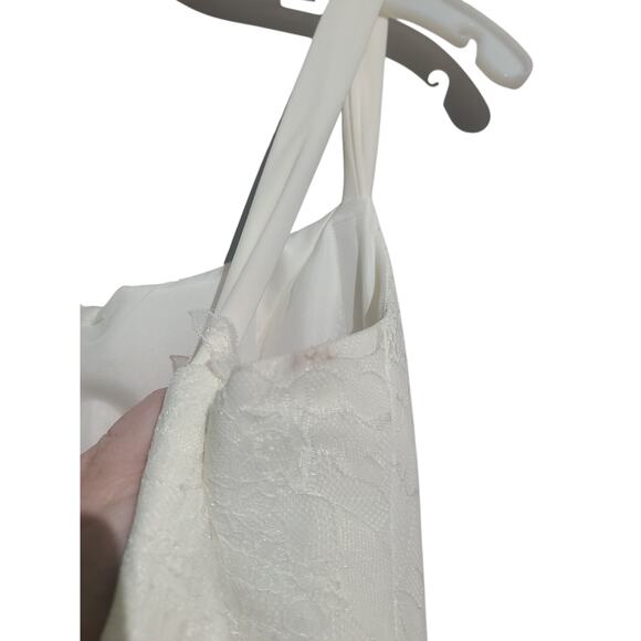 White by Vera Wang Georgette Mermaid Wedding Dress Size 4 NWT - Picture 10 of 12